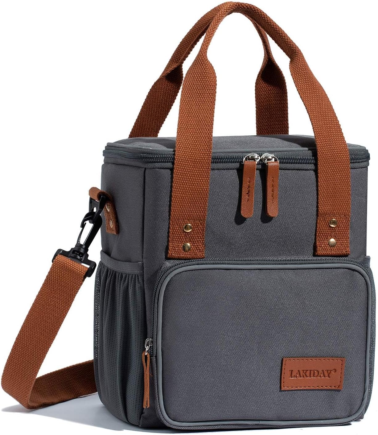 LAKIDAY Insulated Lunch Bag for WomenMen Cooler Bag Lunch Tote Container Leakproof for WorkOutdoor