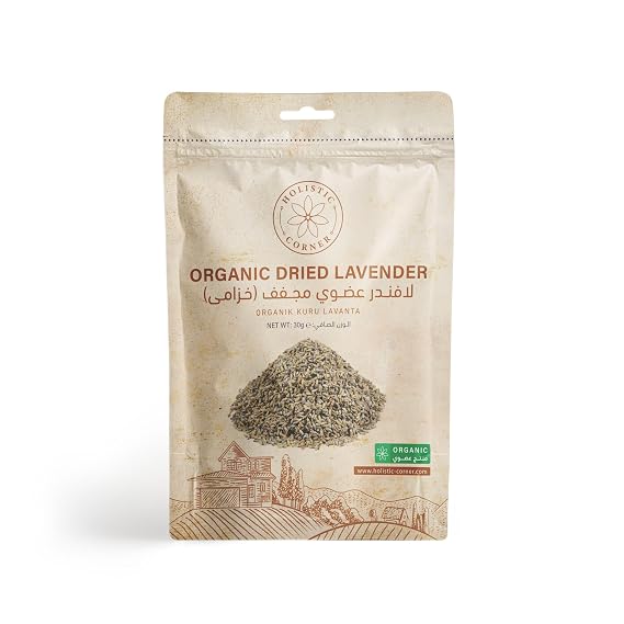 HOLISTIC CORNER Organic Dried Lavender | 30g | 0.066lbs | 1oz