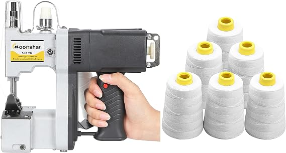 Bag Closing Machine + 6 Rolls Heavy Duty Spool Sewing Thread