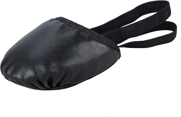 Linodes Leather Pirouette Half Sole Jazz Ballet Dance Shoe Turning Shoes for Women and Girls