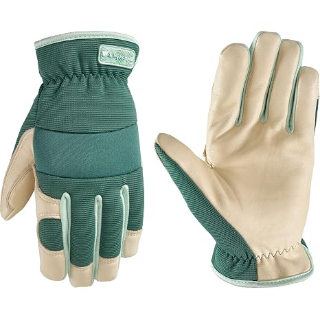 Wells Lamont Women's Work Gloves, Water-Resistant HydraHyde Gardening Gloves, Green, Medium (3249M)