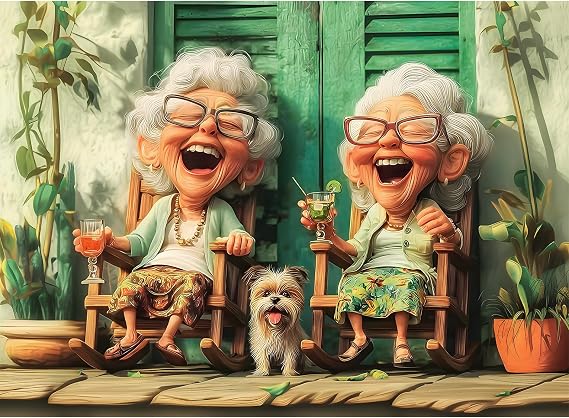 300 Piece Puzzles for Adults, Cute Funny Grandma Jigsaw Puzzles