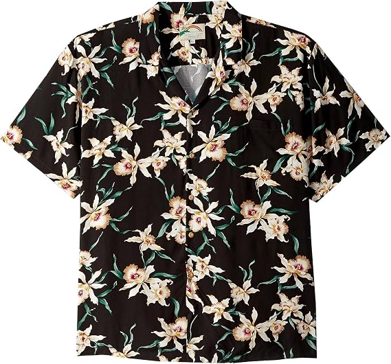 Paradise Found Men's Star Orchid Tom Selleck Magnum PI Hawaiian Shirt