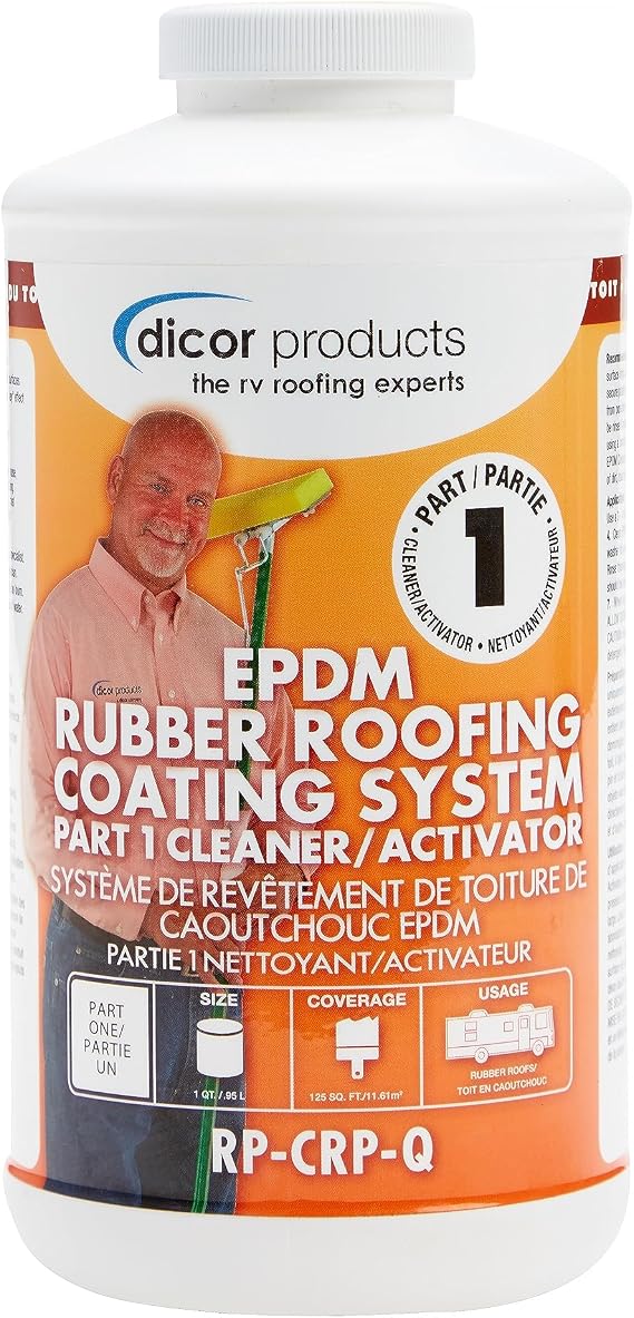 Dicor RP-CRP-Q EPDM Rubber Roof Coating Cleaner/Activator, 1 Quart
