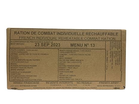 French Military Army 24-Hour Ration Package MRE (Menu 13)