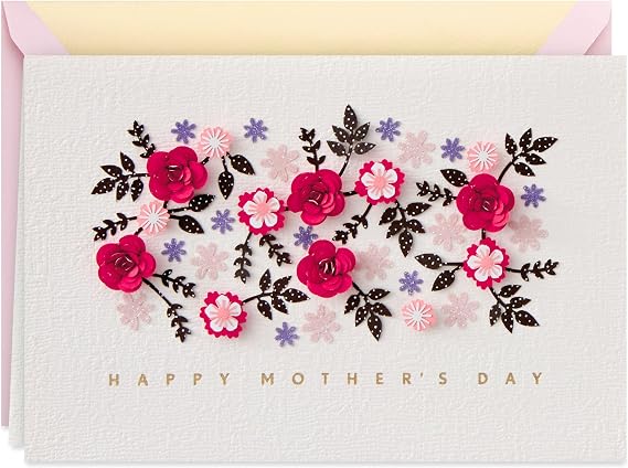 Hallmark Signature Mother's Day Card (Cut Paper Flowers Have a Wonderful Day)