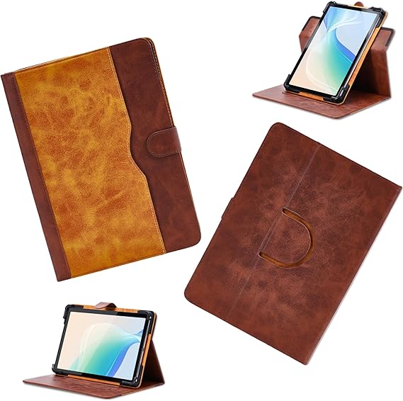 Case for Supernote A6X2 Nomad e-Note 7.8 Inch eReader Case 360 Degree Rotation Multi-Viewing Angels PU Leather Stand Folio Cover Brown