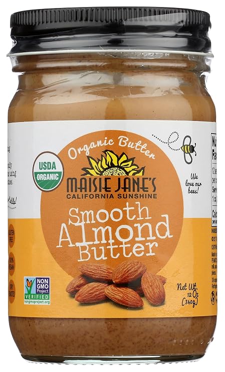 Maisie Janes Organic Almond Butter Smooth, 12 OZ