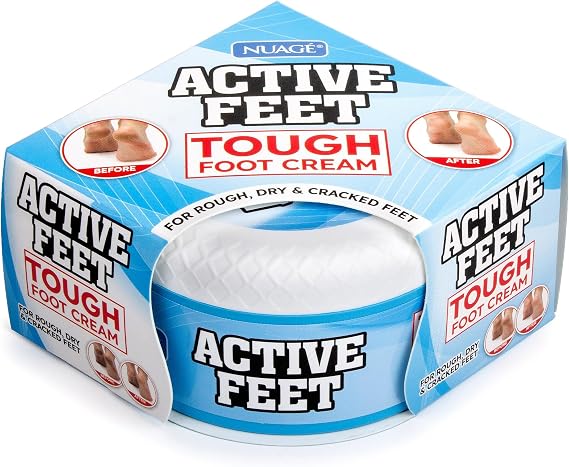 Nuage Active Feet, Tough Foot Cream (150g) | For Extremely Dry, Cracked Skin | Fast-Absorbing, Non-Greasy Formula | Intense Moisturiser for Walkers (150g)