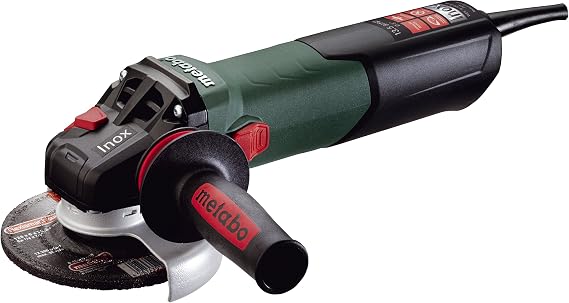 Metabo WEV15-125 Quick Inox 13.5 Amp 2000-7600 rpm Variable Speed Angle Grinder with Electronics, High Torque for Stainless Steel and Lock-On, 5"
