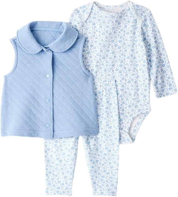 Carter's Baby Girls' 3 Piece Vest Little Jacket Set