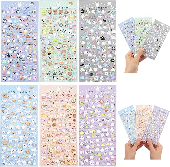 600+Cute Mini Puffy Stickers - Small 3D Tiny Stickers for Kids & Adults Decorative Stickers for Phone Case Notebook Scrapbook Crafting & Gifting