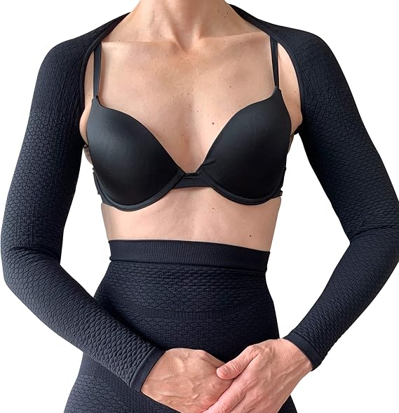 Bioflect Compression Arm Sleeves Wrap with Bioactive Fibers and Raised Massaging Knit - for Support and Comfort