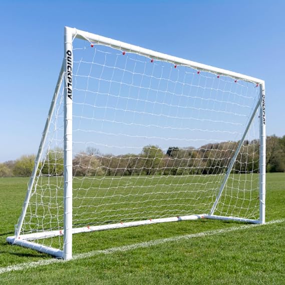 QuickPlay Q-Fold Folding Soccer Goal - Weatherproof PVC for Backyard