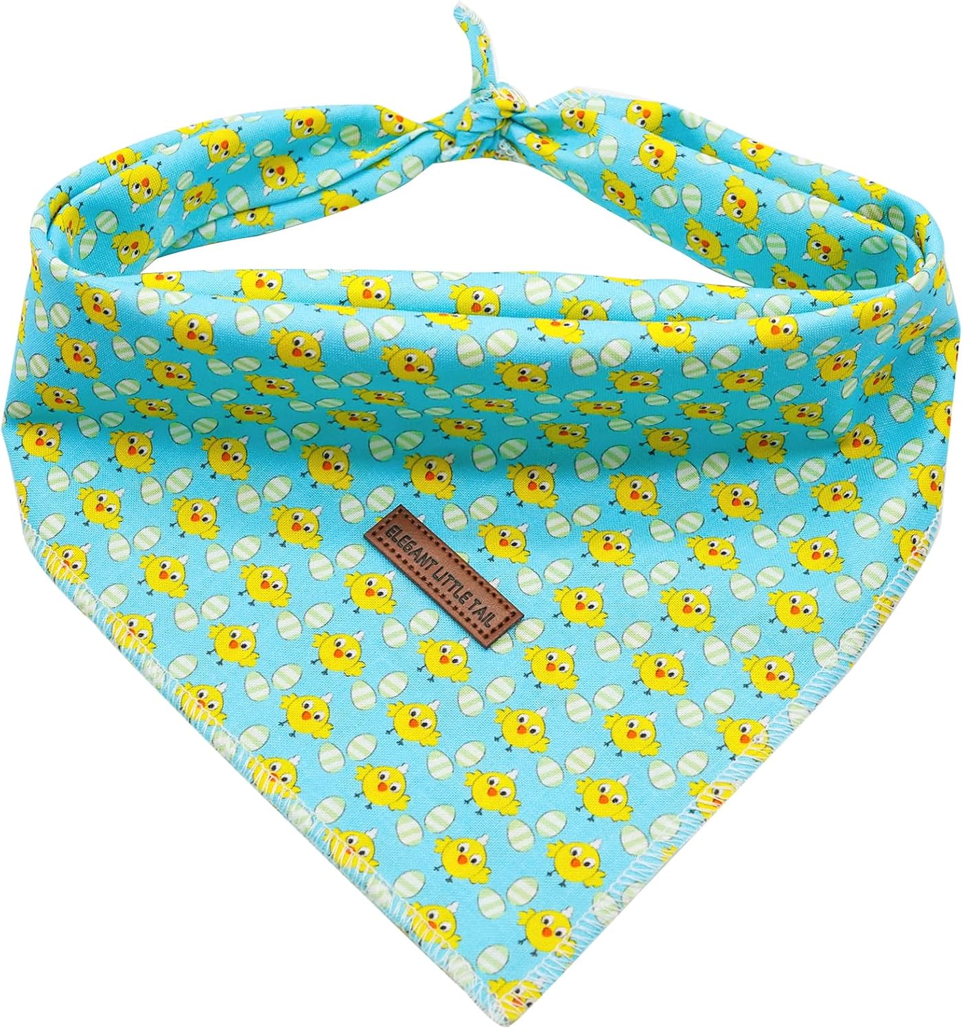 Elegant little tail Easter Dog Bandana, Chicken Eggs 1PC Washable Dog Scarf Female or Male Square Dog Bib Kerchief Scarf Adjustable Pet Bandana for Medium Large Dogs