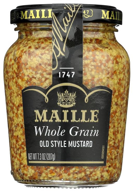 Maille Old Style Mustard 7.3 oz, Glass Jar, Made in France 1PK