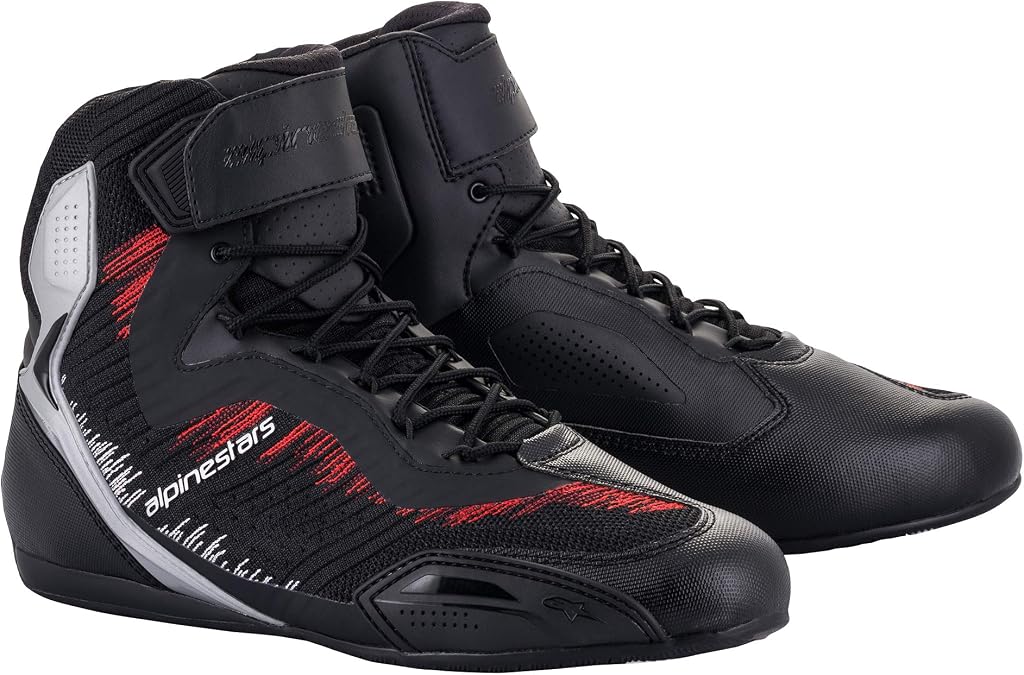 Alpinestars Faster 3 Rideknit Shoes (11.5) (Black/Silver/Bright RED)