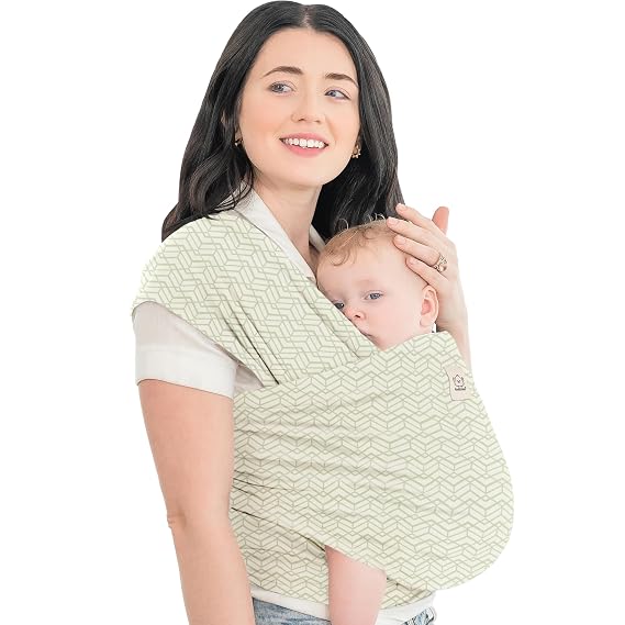 KeaBabies Baby Wrap Carrier, All in 1 Original Baby Carrier (Chevron Maze)