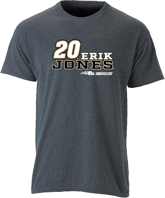 NASCAR Joe Gibbs Racing Men's Ouray Short Sleeve Tee, Graphite/Bold, X-Large