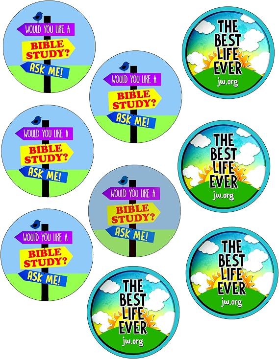 JW.org pins and Bible Study Buttons - Bulk Pack of 48