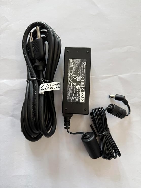 Polycom AC Adapter, Black, 1 Count (Pack of 1) (2200-48560-001)