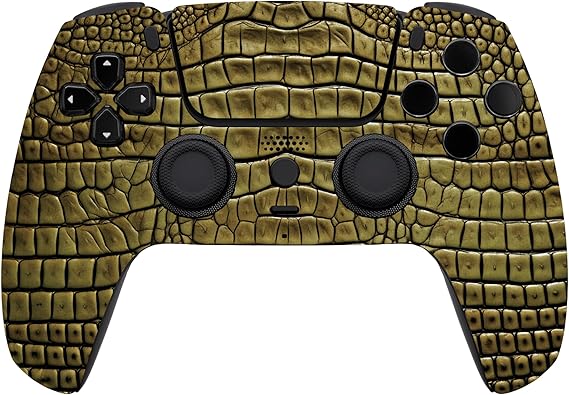 ProControllers LLC Custom Wireless Controller for PS5 - Hand Airbrushed & Multiple Designs Available (Alligator)