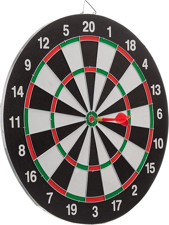 Delta Dart Set 43 cm (17 Inch) + 6 Dart Arrow (6 Gr) Target Board