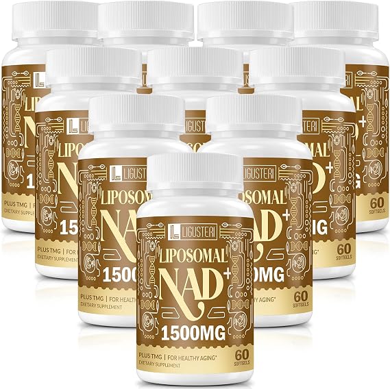 1500 MG Liposomal NAD+, 98%+ Absorption, NAD+ Supplement for Women & Men with TMG, for Aging Defense, Cellular Energy, Heart & Brain Function, Longevity, 600 Softgels