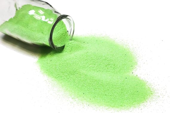 WGV Unity Colored Fine Sand 1 Pound DIY Crafts, Vase Filler, Planter Terrarium Centerpiece Design for Wedding Party Event Home Office Garden Decor, Apple Green