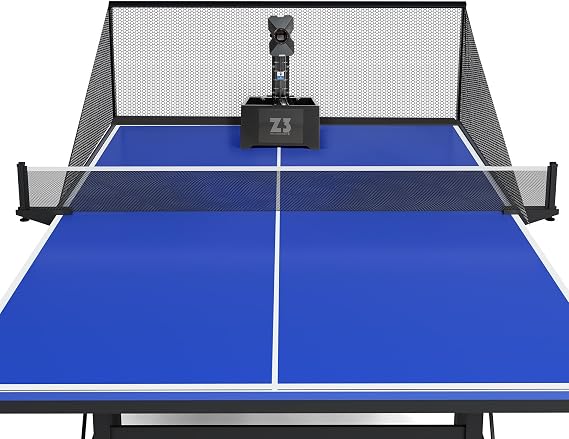 Table Tennis Robot, Table Tennis Ball Machine, Automatic Training TableTennis Ping Pong Ball Pitching Machine with Net & Remote Control, 100 Balls, for Home, Club Solo Practice