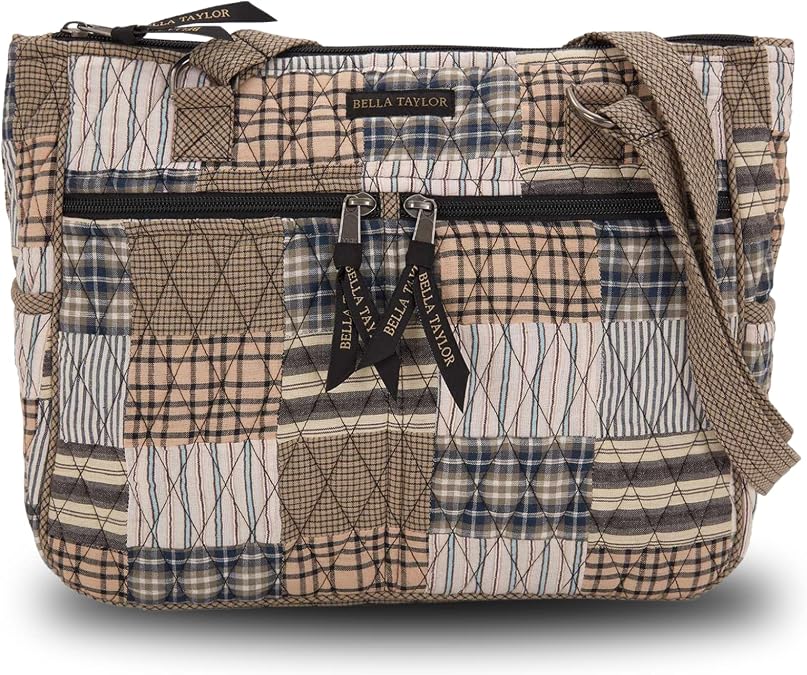 Bella Taylor Everyday Tote, Quilted Shoulder Bag for Women | Lightweight, 10-pocket quilted handbag, ultimate organization, machine washable, zippered top, durable construction