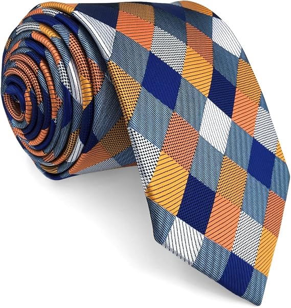 S&W SHLAX&WING Ties for Men Multicolored Checked