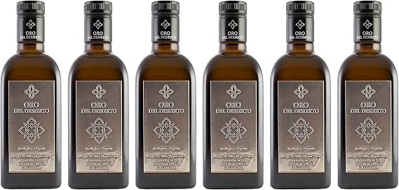 6 bottles x 500milliliter- Oro del Desierto Coupage- Organic Extra Virgin Olive Oil By Oro Del Desierto