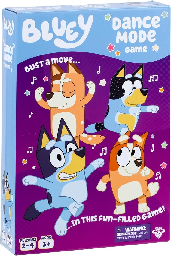 Moose Bluey Dance Mode Game, Flip Tiles for Silly Acting Challenges