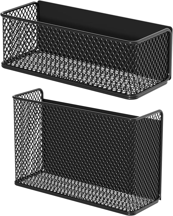 Magnetic Basket Organizer Holder Fridge Storage Bin Box Containers Refrigerator Whiteboard Classroom