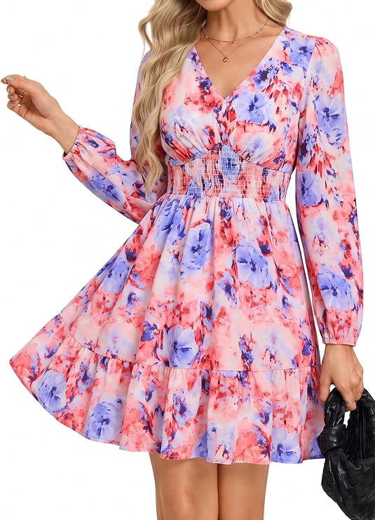 GRACE KARIN Womens Fall Long Sleeve Mini Short Dress 2026