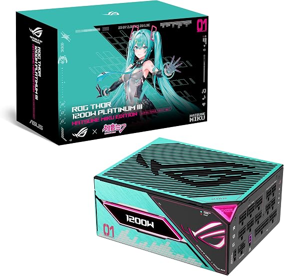 ASUS ROG-THOR-1200P3-MIKU 1200W 80+ Platinum 135mm Full Modüler Gaming (Oyuncu) Güç Kaynağı