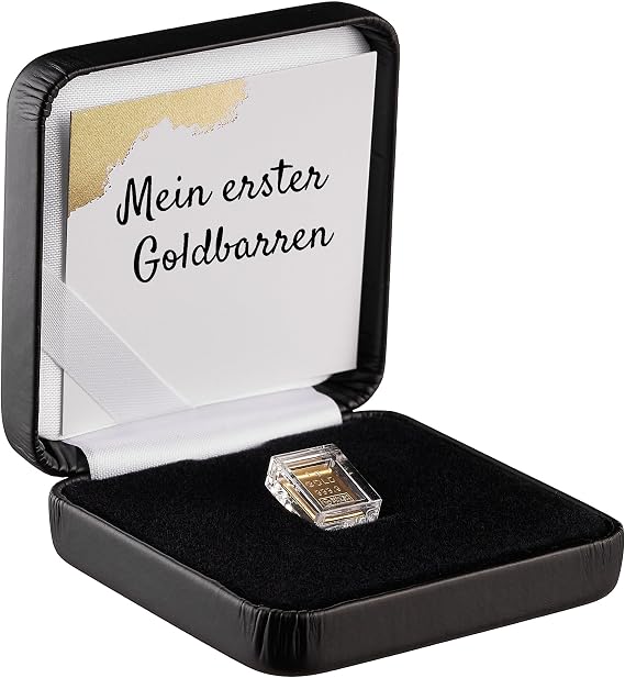 Gold Bar 1g in Elegant Case - Great Gift Idea - My First Gold Bar
