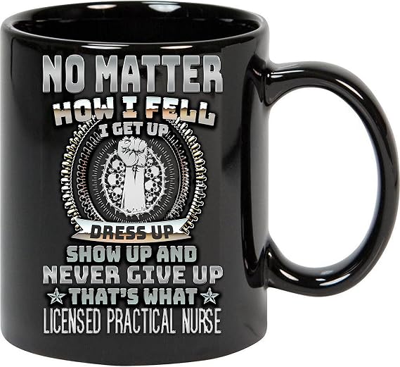 Coffee Mug Mug Gift for Who Lover Licensed Practical Nurse Funny Black Mug for Men, Women 11oz Black Mug 183148