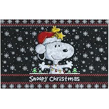 Monnhein New Year Special Design Door Mat, Waterproof with Christmas Colors and Stylish Decorations, Home and Office Entrance Mat Suitable for Indoor and Outdoor Use (Snoopy Christmas, 45x65)