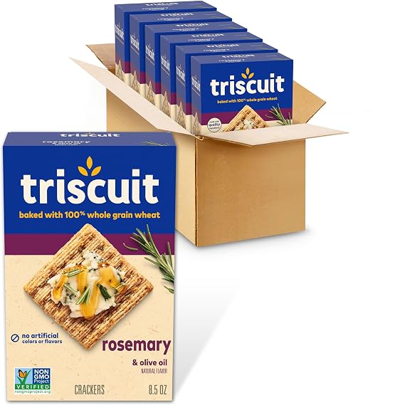 Triscuit Rosemary & Olive Oil Whole Grain Wheat Crackers, 6 Boxes