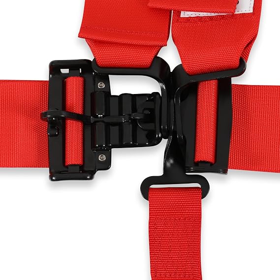 RaceQuip 711011RQP 5 Point Harness Latch and Link SFI 16.1 Pull Down Adjust Red