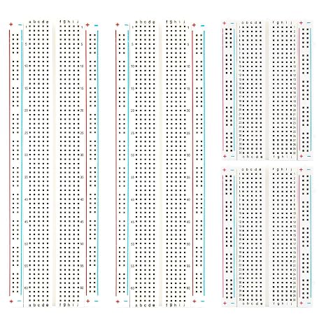 ELEGOO 4PC Solderless Breadboard Kit, 830 & 400 Tie Points Prototype Board