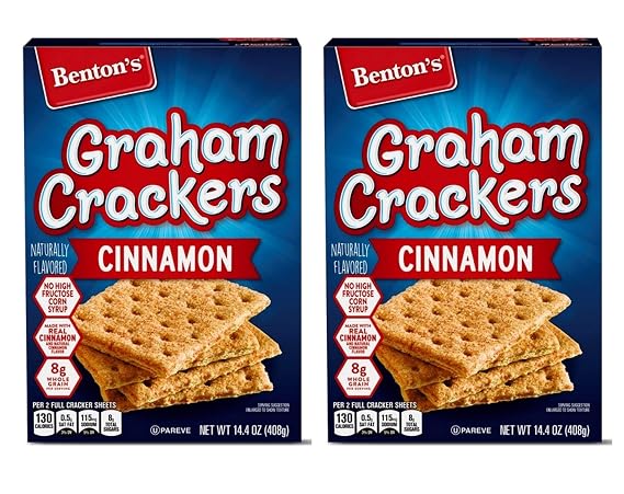 Benton's Naturally Flavored Cinnamon Graham Crackers - 2 Boxes (14.4 oz)