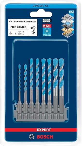 Bosch Expert Hex-9 Çok Amaçlı Matkap Ucu 8li Set 2608901455