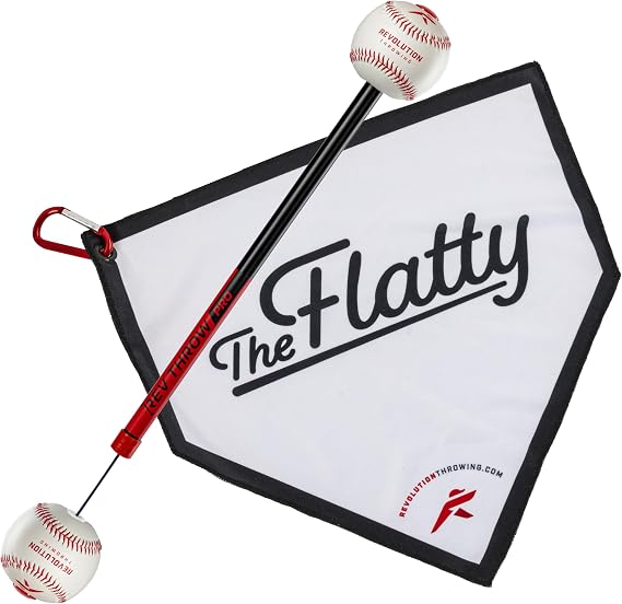 The Rev Baseball Pitchers Pack - Rev Pro Baseball & The Flatty Homeplate | Throwing & Pitching Trainer for Baseball, Water Polo, Shoulder Warm-ups, Arm Care, Mechanics, and Training