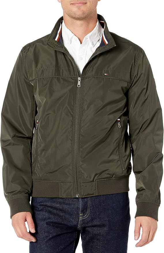 Tommy Hilfiger Mens Four-Pocket Bomber Jacket