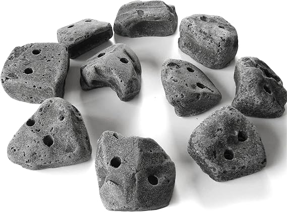 Set of 10 Rock Climbing Holds for Kids - Rock Climbing Wall for Kids Indoor and Outdoor Playground - Screw On Climbing Holds - Mutil Size