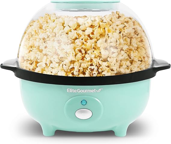 Elite Gourmet EPM330M Automatic Stirring 12 Cup Popcorn Maker, Mint