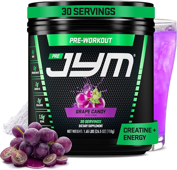 JYM Pre Workout, Grape Candy - Creatine HCI, Caffeine - 26.5 Oz